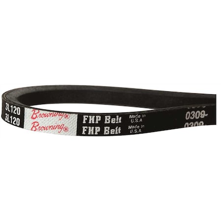 Browning 3L190 FHP V-Belt, 19 in Outside Length, 3/8 in Top Width 3L190
